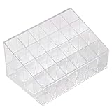 Leegoal 24 Stand Transparent Plastic Trapezoid Makeup Cosmetic Organizer Display Stand