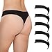 Seekay Women Underwear, 5 Pack Women's Thongs Breathable Cotton Panties(Black,XL)
