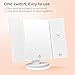 BESTOPE Makeup Mirror with Lights, 7X/5X Magnification Vanity Mirror with 21 LED Lights, 180° Rotation Trifold Touch Screen Cosmetic Mirrors and Dual Power Supply