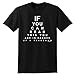 Image Sport Wrestling Eye Chart T-Shirt Adult Large Black