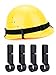 Hestya 30 Pack Helmet Headlamp Clips Hardhat Clips for Various Helmets, Black