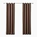 Best Home Fashion Closeout Basic Thermal Insulated Blackout Curtains - Antique Bronze Grommet Top - Chocolate - 52