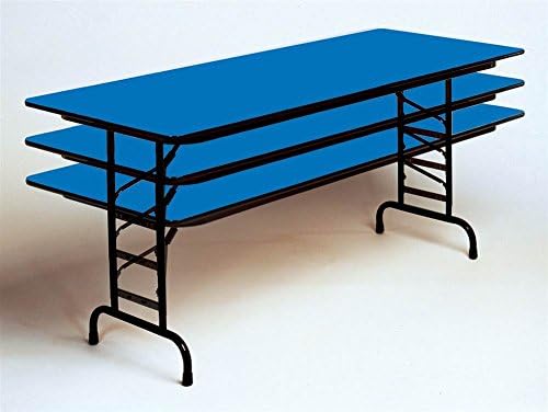 Standard Adjustable Height Folding Table (24 in. x 60 in./Black Granite)