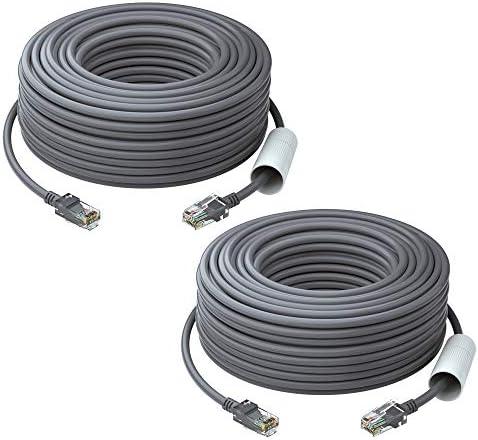 ZOSI Cat5e Ethernet Network Cable 2-Pack 100 Feet 30m High Speed Network RJ45 Wire Cord for POE Security Cameras, PoE Switch, Internet Router, Laptop, Computer, IP Cameras ZOSI Cat5e Ethernet Network Cable 2-Pack 100 Feet 30m High Speed Network RJ45 Wire Cord for POE Security Cameras, PoE Switch, Internet Router, Laptop, Computer, IP Cameras