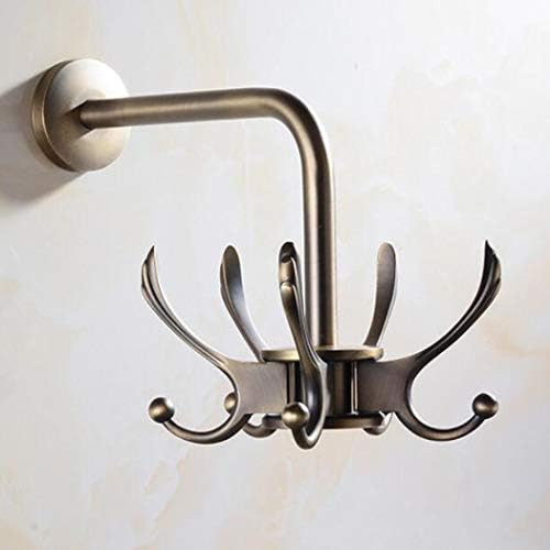 HAOCHIDIAN Bathroom Towel Hooks Heavy Duty Wall Mounted Stainless Steel Coat Hooks Creative 180 Degree Rotating Robe Hook for Bathroom Kitchen Coats,Antique