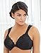 Glamorise Women's Plus-Size Elegance Front-Close Lace Underwire Bra, Black, 40G