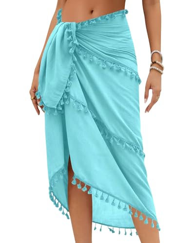 Eicolorte Womens Beach Swimsuit Coverup Sarong Pareo Wraps
