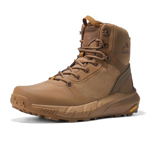 NORTIV 8 Lightweight Military Boots Tactical Safety Boots Men Breathable Anti-skid Police Combat Boots