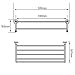 KES Towel Rack, with Towel Bar 23 Inch Polished Bathroom Shelf Wall Mount, SUS 304 Stainless Steel, A2110S60