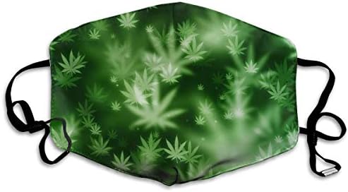 Psychedelic Marijuana Leaf Weed Pot Leaf Dustproof Earloop Mouth Mask for Women Men, Anti Flu Pollen Germs Painting Outdoor Half Face Mouth Mask - Anti-Allergens Mouth-Muffle