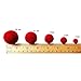 Yarn Place Felt Wool Felted Balls (20 mm, Red) 100pcs