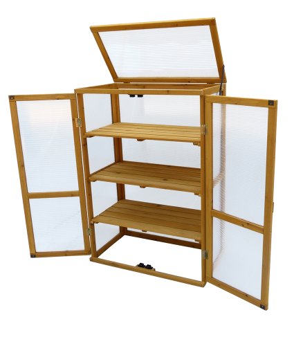 Leisure Season Mini Greenhouse, Solid Wood, Decay Resistant