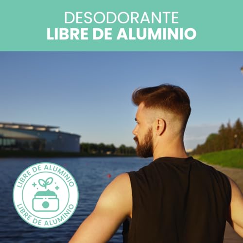 Naturaldry - Men Intense - Desodorante natural en crema con ALUMBRE unisex para deportistas - No obstruye los poros - Sin aluminio - Sin parabenos - Elimina el mal olor - con aceite esencial de Trea Tree y Romero - Tarro (1 unidad)