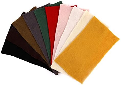 SOLEDI Wool Roving Wool Yarn Sheet 10 Colors Yarn Roving Wool Top for Needle Felting
