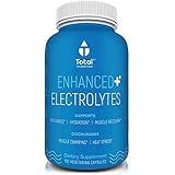 TOTAL HYDRATION Natural Himalayan Salt Electrolyte Replacement Capsules - #1 Ranked - Recovery from Endurance Sports, Heat, or Dehydration - Cramp reduction, Restores energy - 100 pills, USA Made