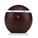 KBAYBO Humidifier Aroma Essential Oil Diffuser, 130ml Ultrasonic Cool Mist Humidifier with LED Night Light for Office Home Bedroom Living Room Study Yoga Spa (Dark Wood)