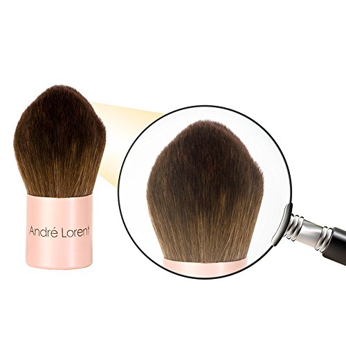 Best Foundation Brush - Premium, Vegan Fibers. Rose Gold Short Handle Design By Andre Lorent (784672945080)