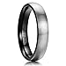 King Will BASIC 4MM Titanium Ring Brushed/Matte Comfort Fit Domed Wedding Band For Men