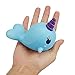 BESTTY Sqishys Toys Squishy Slow Rising Whale Squishies Toys 9CM Phone Straps Ballchains FiSaingace Jumbo Milly The Whale Squishy Decompression Toys (Squishy Blue)