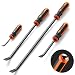 Pry Bar Set, Heavy Duty Pry Bar 4-Piece Mechanic Hand Tools By REXBETI, Thicker Strike Cap Handle, Black Orange primary