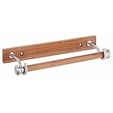 InterDesign Formbu Paper Towel Holder for Kitchen - Wall Mount, Bamboo/Brushed Stainless Steel (Kitchen)