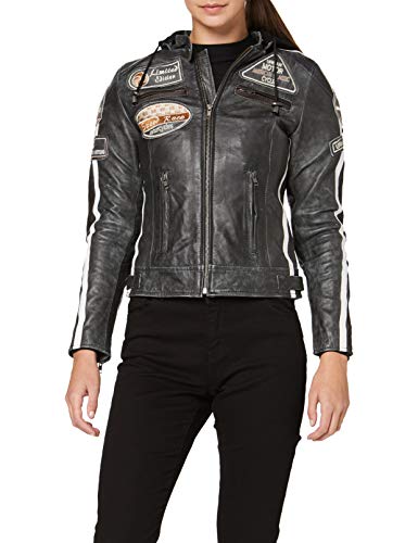 Urban Leather Motorcycle Jacket 58 LADIES with Protective Padding, Breaker, S/38 UR-409