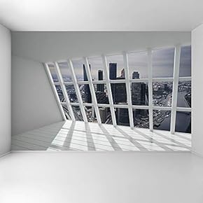 Wall Mural 3D Cityscape Removable Wallpaper Wall Sticker for Bedroom Living Room - 66x96 inches