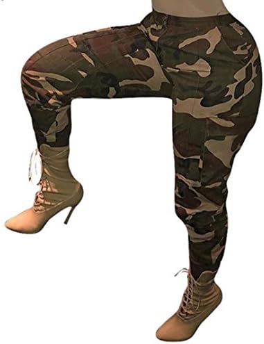 Hip Hop Rock Trousers, OOEOO Womens Camouflage Camo Casual Cargo Joggers Cool Pants