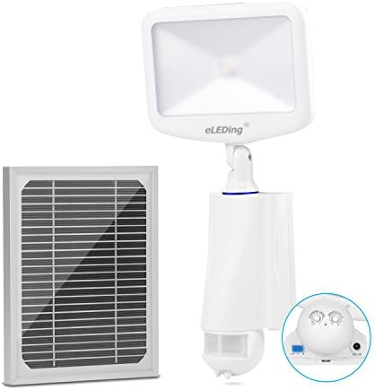 eLEDing 1000LM CREE LED World's 1st AI Smart 180-Degree Motion Activated Outdoor Solar Powered Security Flood Spot Parking Garden Backyard Path Light Floodlight