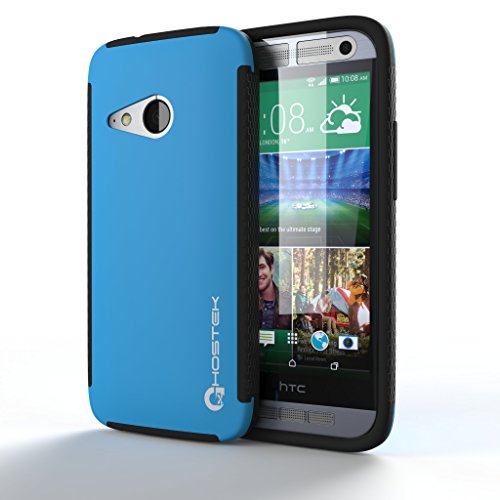 HTC One Mini 2 Case, Ghostek Blitz Series for HTC One Mini 2 Slim Premium Protective Hybrid Impact Hard Cover Carrying Case With Attached Screen Protector | Lifetime Warranty Exchange | Rubberized Trim | Non-Slip Grip Smooth Matte Coat | Ultra Fit (Not for HTC One M8) (Blue)