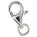 10 pcs .925 Sterling Silver Oval Trigger Pear Lobster Claw Clasp 5mm X 9mm w/Jump Rings/Findings/Bright