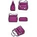 Waterproof Nylon Shoulder Crossbody Bags - Adjustable Shoulder Strap Handbag Multiple Zippered Elastic Pockets with Organizer fors Wallet, Passport, Boarding Pass, Water Resistant ( Navy Blue, ,Large)