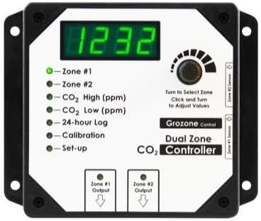 Grozone Controls CO2D 0-5000 PPM Dual Zone CO2 Controller