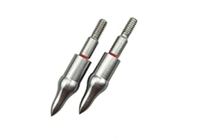 AMEYXGS 12 Pack Archery Field Points 125/150 Grain Stainless Steel Screw in Arrow Tips Target Practice Bullet Points for Hunting Shooting