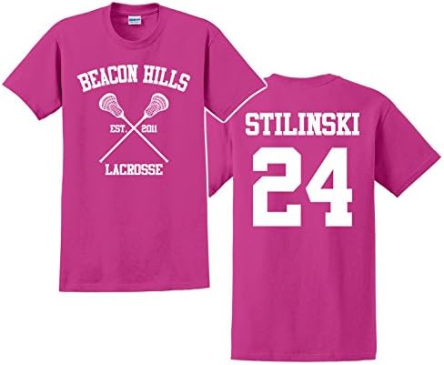 Stilinski 24 beacon hills T Shirt PINK Large