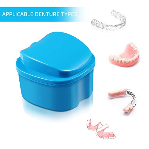 image for ROSENICE Denture Case, Denture Bath Box Case Dental Orthodontic Retain