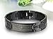 JewelryWe Stainless Steel Black Religious Cross English Lords Prayer Mens Bracelet, 8.3 Inch (with Gift Bag)