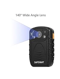 Safevant cámara HD de policía portable, multifunción, cámara para vestir de 1296P y 64 GB de memoria