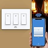 MoKo Smart Switch, 3 Gang WiFi Light Switch with