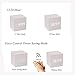 Powstro clock Modern Wooden Cube Design Digital LED Desk Alarm Clock Voice Control Thermometer Timer Calendar