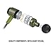 GOgroove AudiOHM RNF Durable Earbuds - Heavy Duty Headphones with Thick Aramid Fiber Reinforced Cable, in-Line Microphone, in-Ear Noise Isolation & Rugged Metal Driver Housing (Army Green)