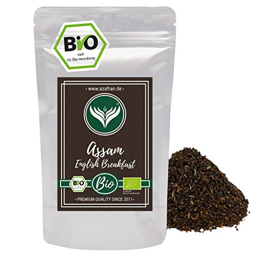 Azafran BIO Assam Schwarzer Tee - English Breakfast Tea - Ostfriesentee 250g