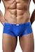 Louis Rouse Men's Solid Color Ice Silk Smooth Boxer-briefs classic man underweare Navy Blue