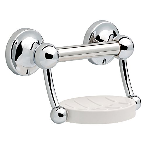 Delta DF701PC Bath Hardware Accessory Soap Dish with Assist Bar, Polished Chrome