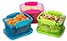 Sistema Lunch Collection Food Storage Containers, Assorted Colors, 13.5 Ounce/1.6 cup each, Set of 3