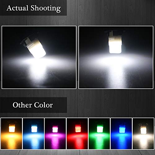 GLL DC6V / 6.3V LED 194 W5W T10 168 Light Bulbs for Car Interior Map Dome License Plate Door Side Marker Light for Pinball Machine 5630 Chip 2SMD White Pack of 20 - Thumbnail 3