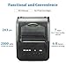NETUM Wireless Bluetooth Receipt Thermal Printer, Portable Personal Bill Printer 2 Inches 58mm Mini USB POS Printer for Restaurant Sales Retail Compatible with Android/iOS/PC/Windows/Linux