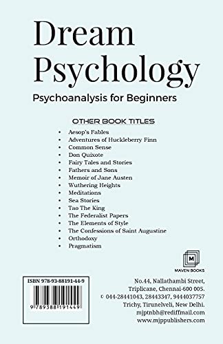 Dream Psychology Psychoanalysis for Beginners 1