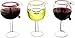 Kurt Adler 2-1/2-Inch 2-3/4-Inch Glass Wine Cup Ornament, Set of 3,Christmas