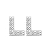 EVER FAITH 925 Sterling Silver Pave Cubic Zirconia Fashion Initial Alphabet Letter L Stud Earrings Clear